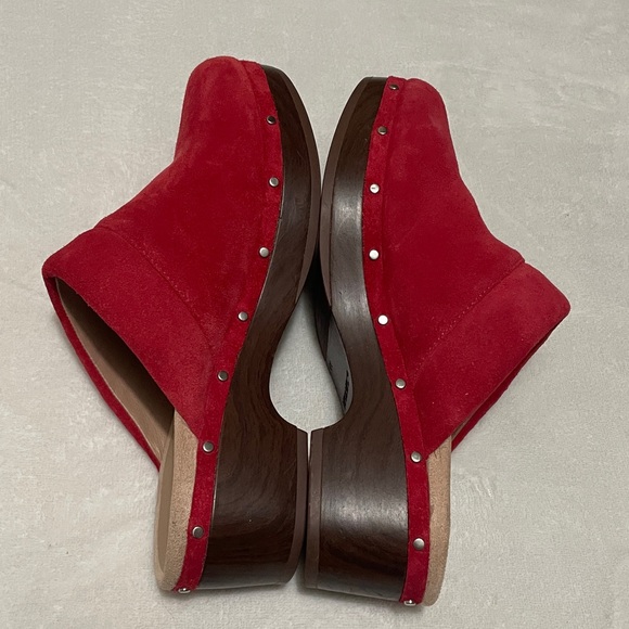 Vionic Kacie Women's Red Suede Mule Clog Slip On Sz 8M - Picture 6 of 11